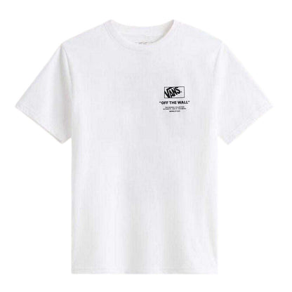 White - Front - Vans Childrens-Kids Back Logo T-Shirt