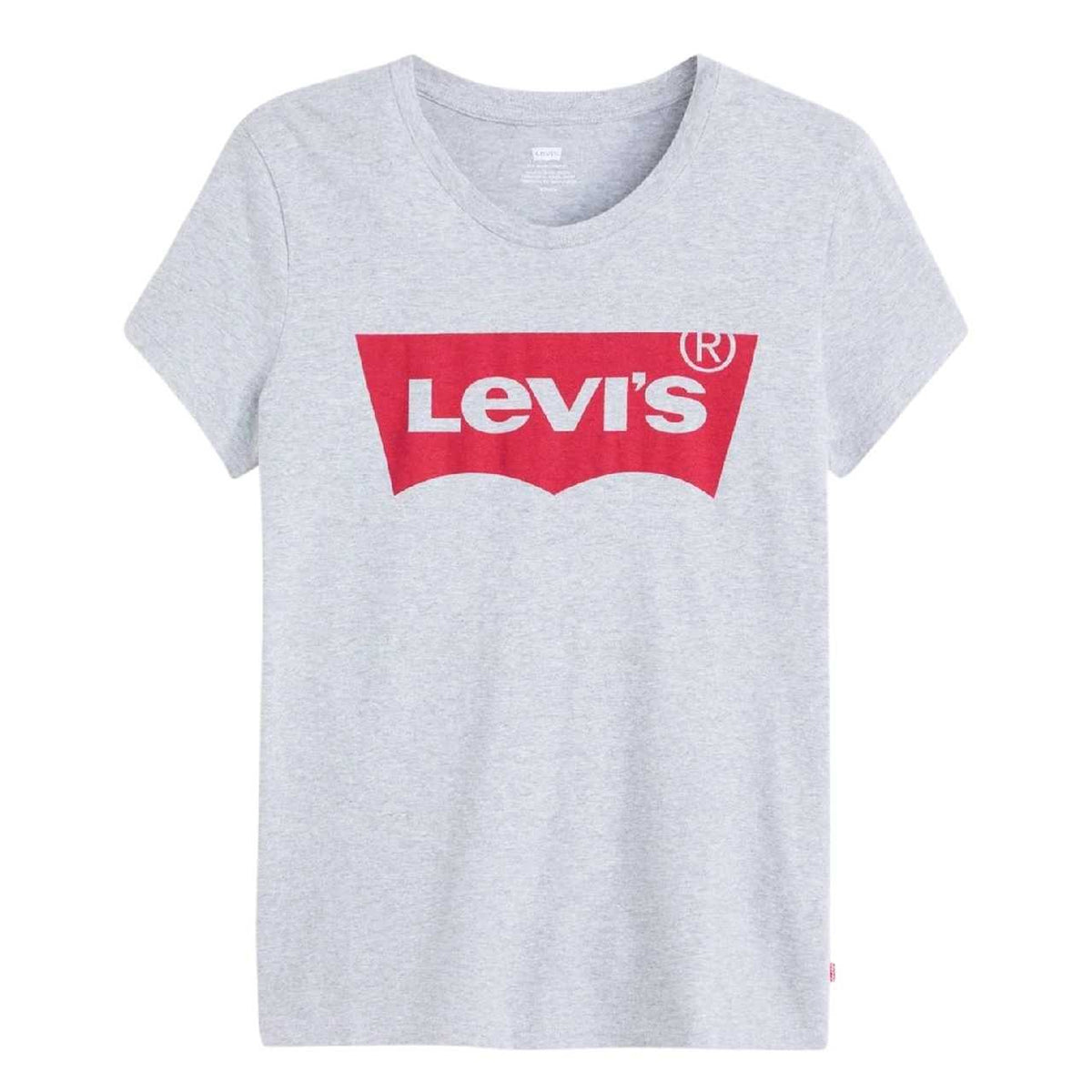 Grey - Front - Levis Womens-Ladies Batwing Logo Regular T-Shirt