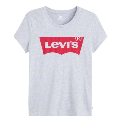 Grey - Front - Levis Womens-Ladies Batwing Logo Regular T-Shirt