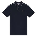 Navy-White - Front - Weekend Offender Mens Astola Piping Detail Polo Shirt
