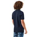 Navy-White - Back - Weekend Offender Mens Astola Piping Detail Polo Shirt