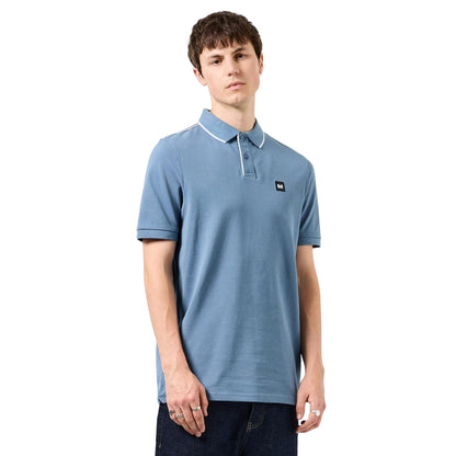 Blue-White - Pack Shot - Weekend Offender Mens Astola Piping Detail Polo Shirt