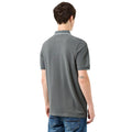 Grey-White - Back - Weekend Offender Mens Astola Piping Detail Polo Shirt