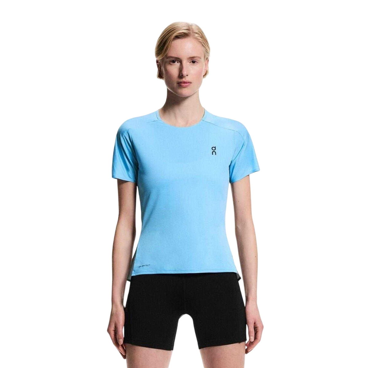 Blue - Side - On Womens-Ladies Performance Running Top