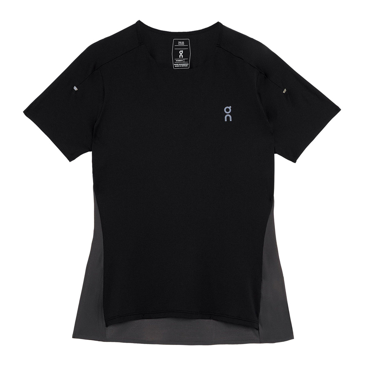Black-Eclipse Blue - Front - On Womens-Ladies Performance Running Top