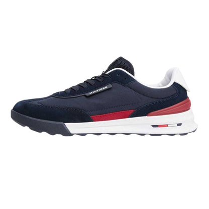 Desert Sky - Side - Tommy Hilfiger Mens Retro Suede Trainers