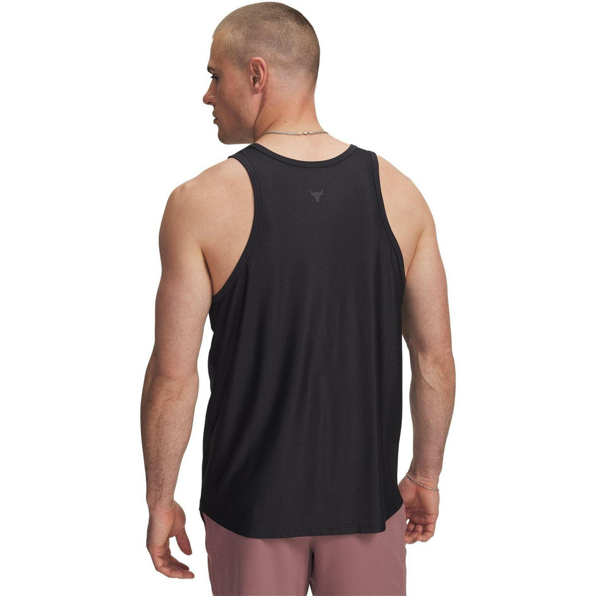 Black - Back - Under Armour Mens Project Rock Tank Top