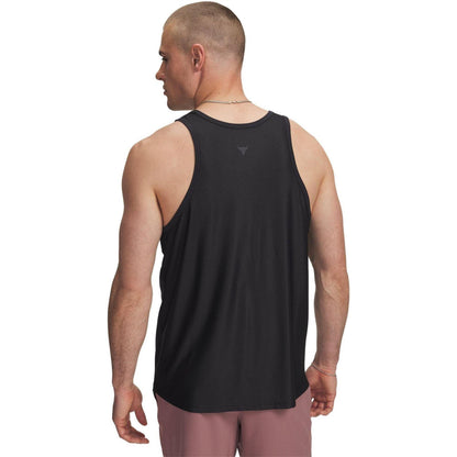 Black - Back - Under Armour Mens Project Rock Tank Top
