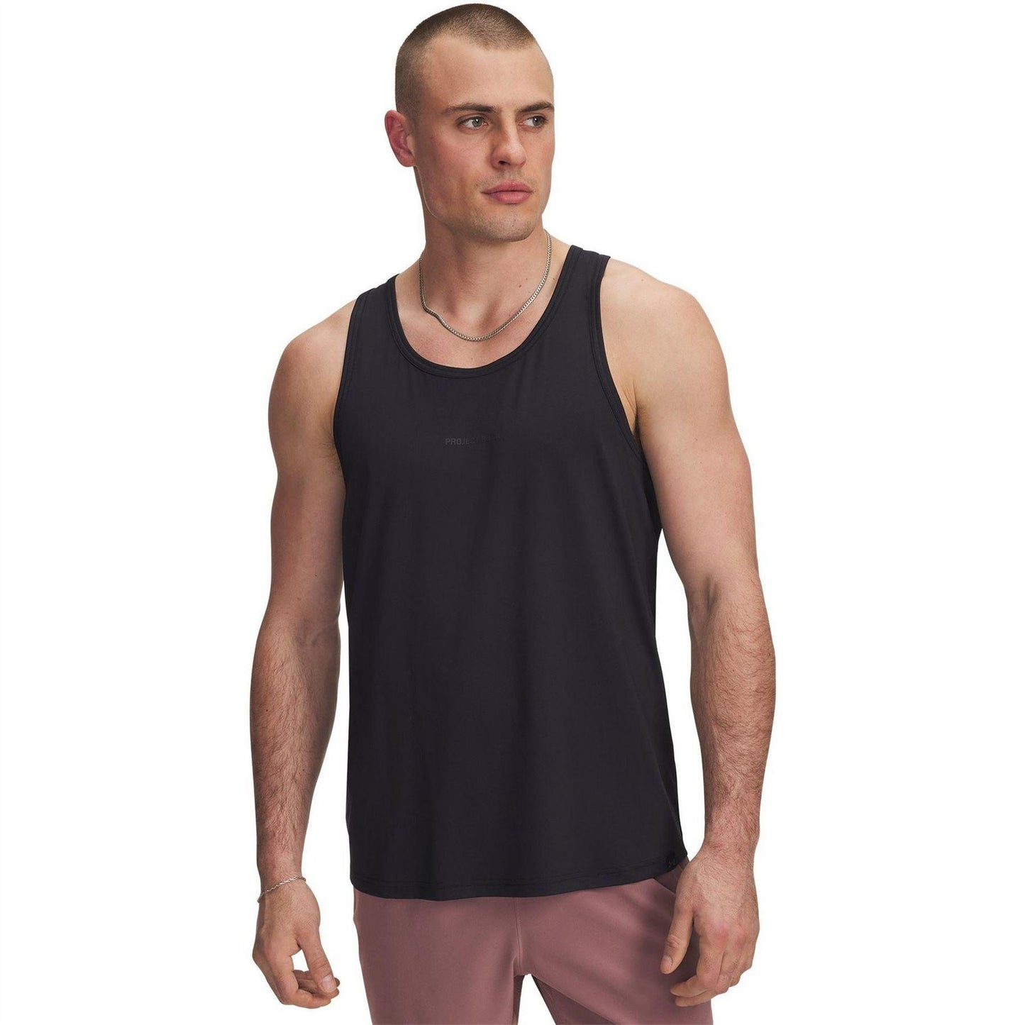 Black - Front - Under Armour Mens Project Rock Tank Top