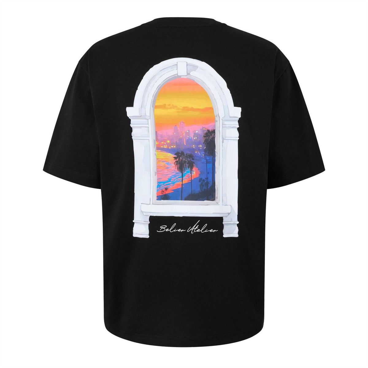 Black - Back - Belier Mens Miami Regular T-Shirt
