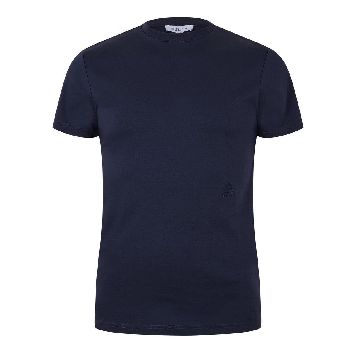 Navy - Front - Belier Mens Emblem T-Shirt