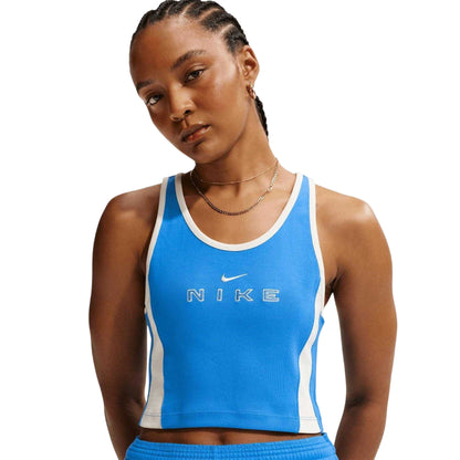 Photo Blue - Front - Nike Womens-Ladies Contrast Tank Top