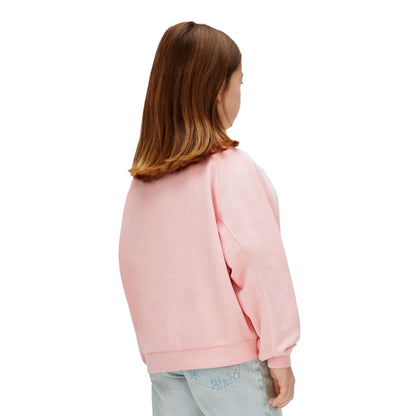 Pink - Back - Calvin Klein Childrens-Kids Relaxed Fit Sweatshirt