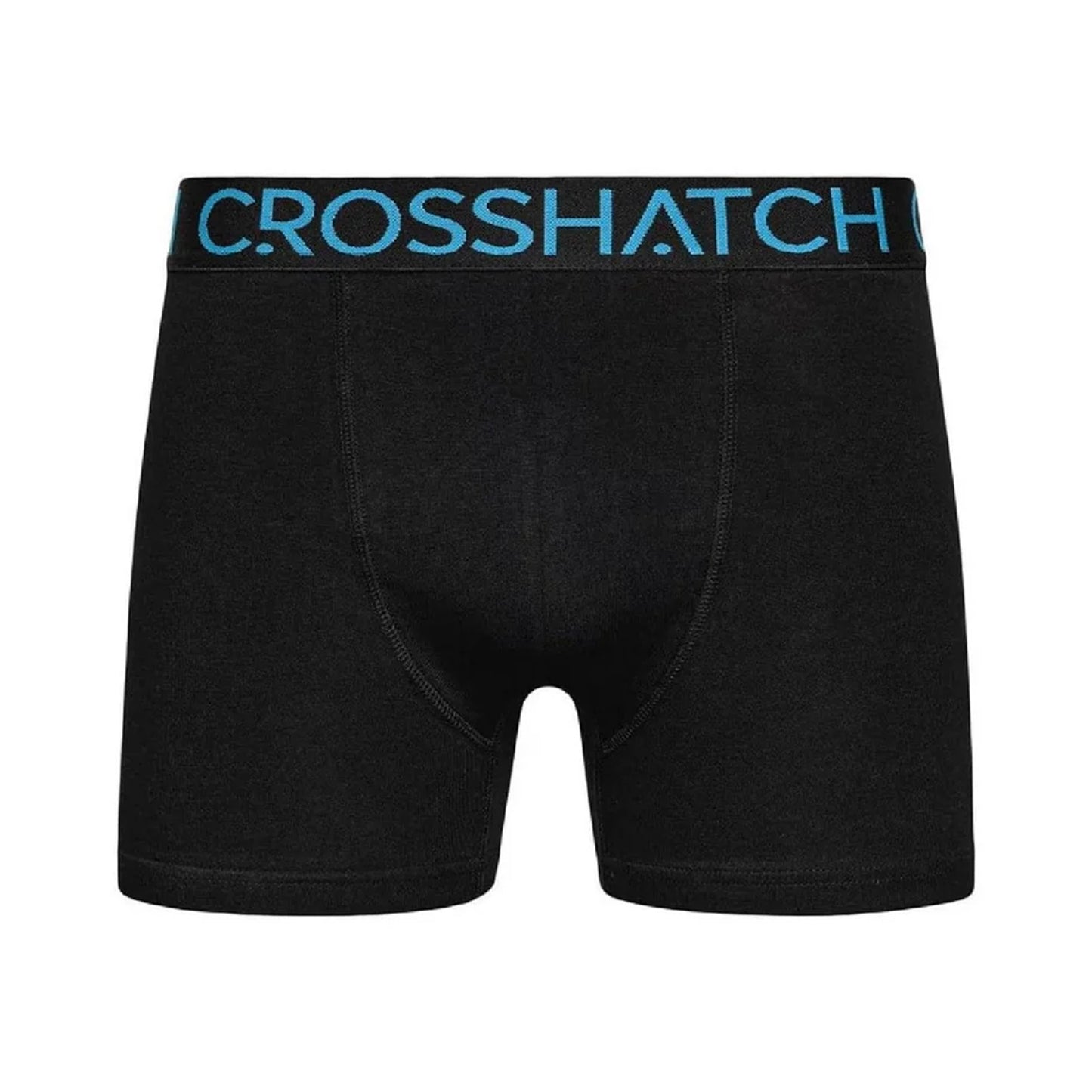 Blue-Black - Back - Crosshatch Mens Knightling Logo Boxer Briefs (Pack of 3)