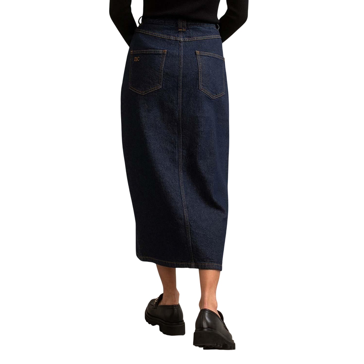 Blue - Back - Nobody´s Child Womens-Ladies Denim Skirt