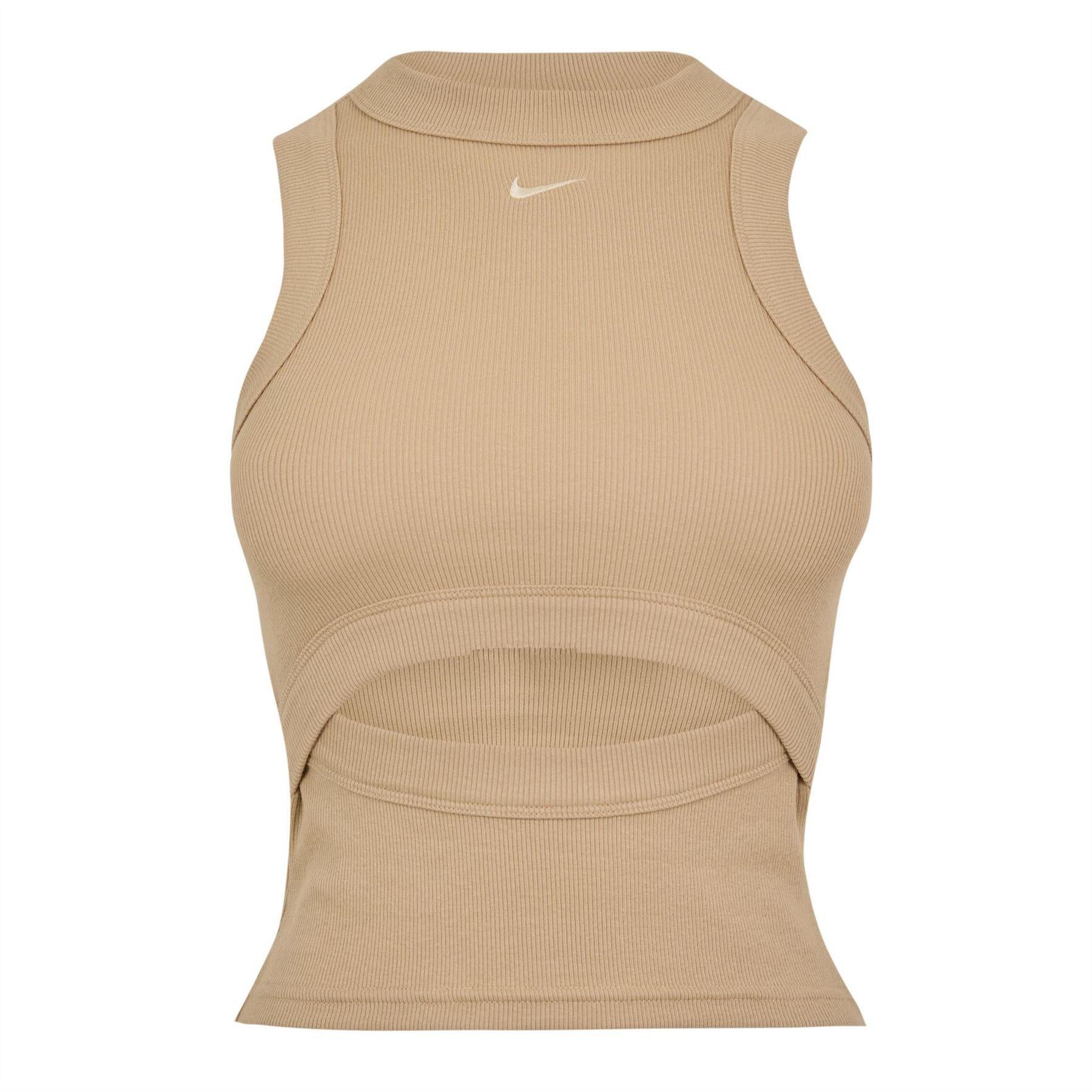 Linen-Sail - Front - Nike Womens-Ladies Cut Out Tank Top
