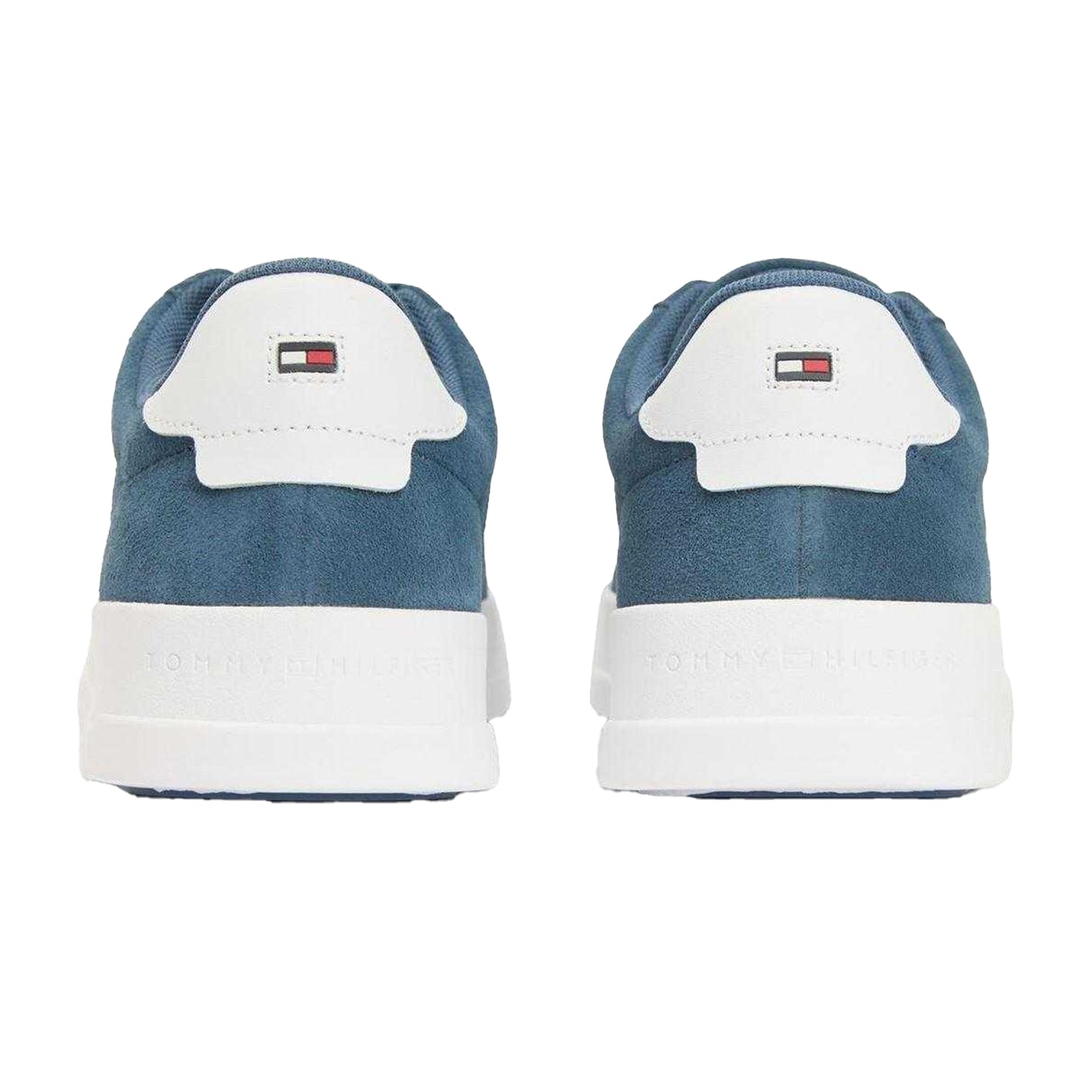 Aegean Sea - Back - Tommy Hilfiger Mens Court Suede Flat Trainers