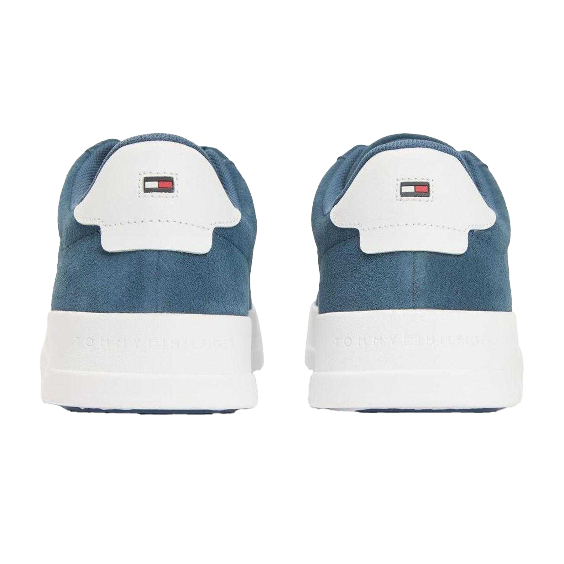 Aegean Sea - Back - Tommy Hilfiger Mens Court Suede Flat Trainers