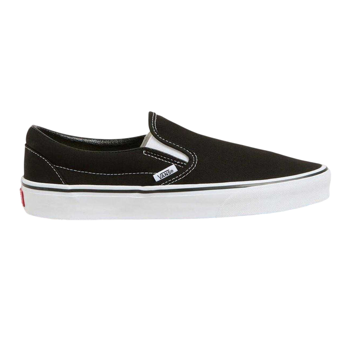 Black - Front - Vans Mens Authentic Canvas Slip-on Flat Trainers