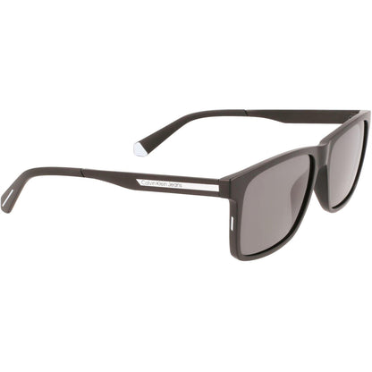Matte Black - Side - Calvin Klein Mens Jeans Rectangle Sunglasses