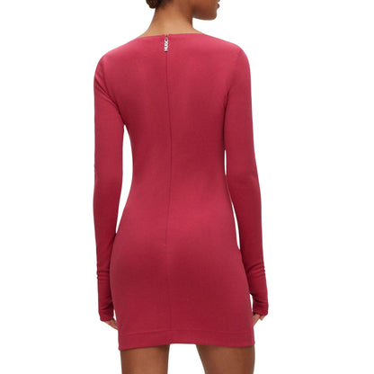 Pink - Back - Hugo Womens-Ladies Kordella Casual Dress