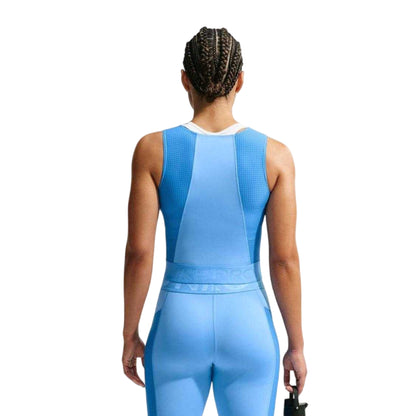 University Blue - Back - Nike Womens-Ladies Dri-FIT Fitted Tank Top