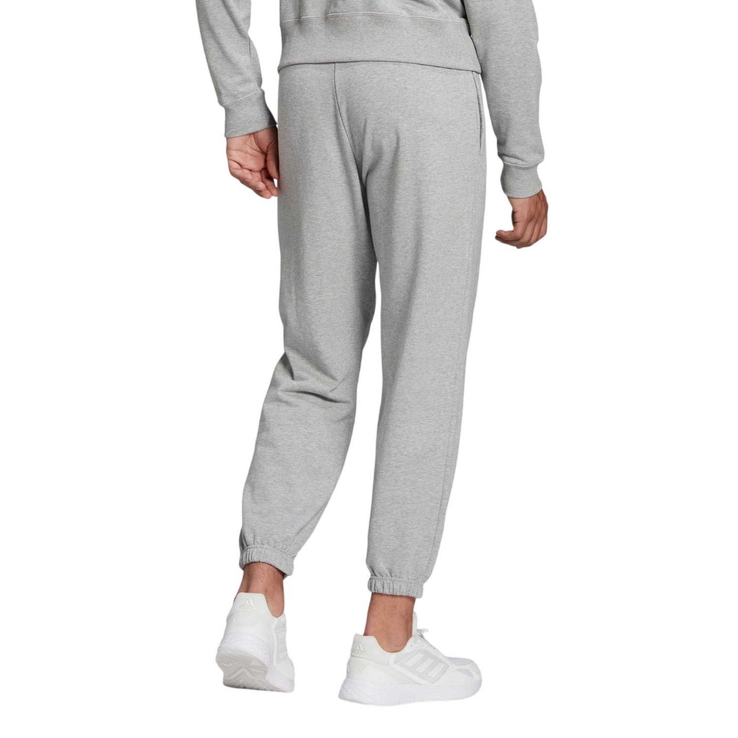 Grey - Back - Adidas Mens Essentials Feelvivid Jogging Bottoms