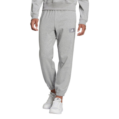 Grey - Side - Adidas Mens Essentials Feelvivid Jogging Bottoms