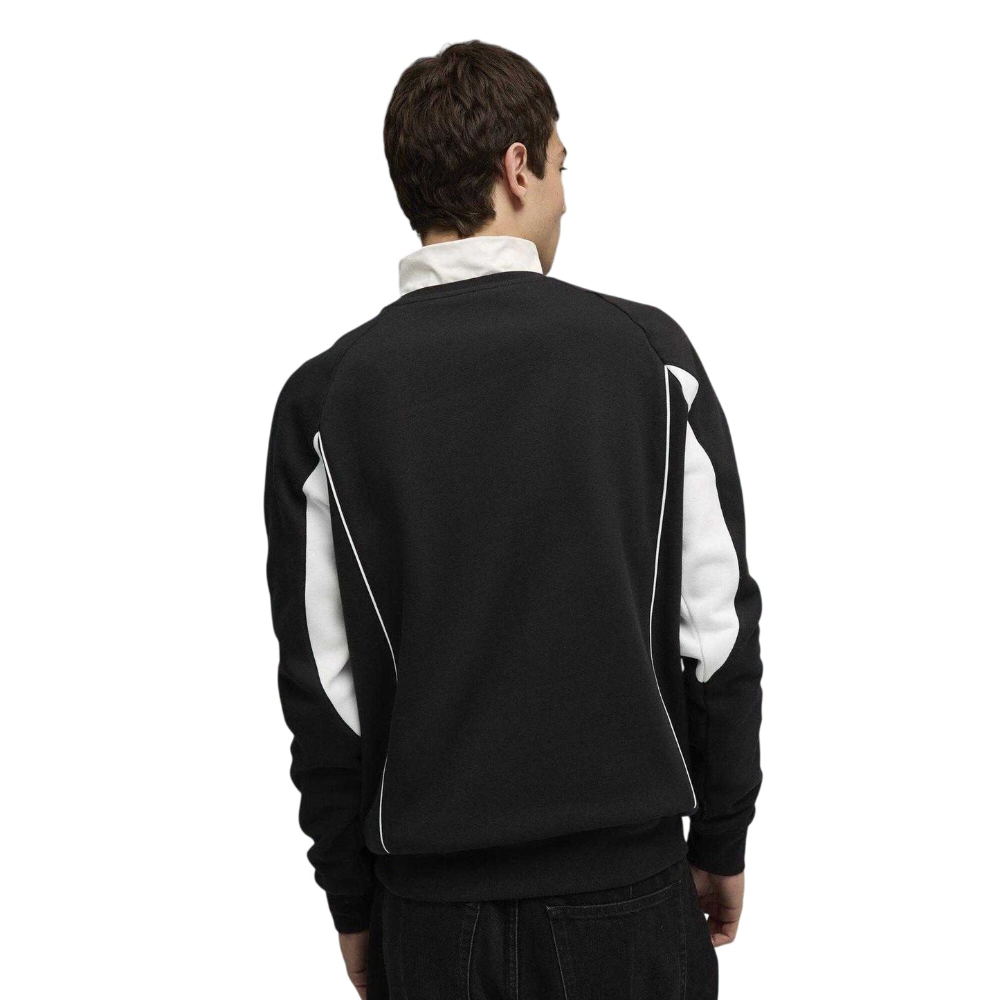 Black - Lifestyle - Puma Mens Logo Crew Neck Sports Sweatshirt