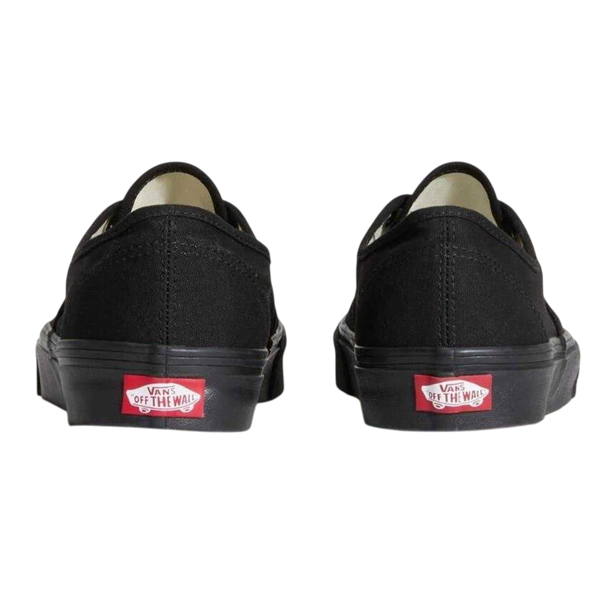 Black - Back - Vans Mens Authentic Canvas Trainers