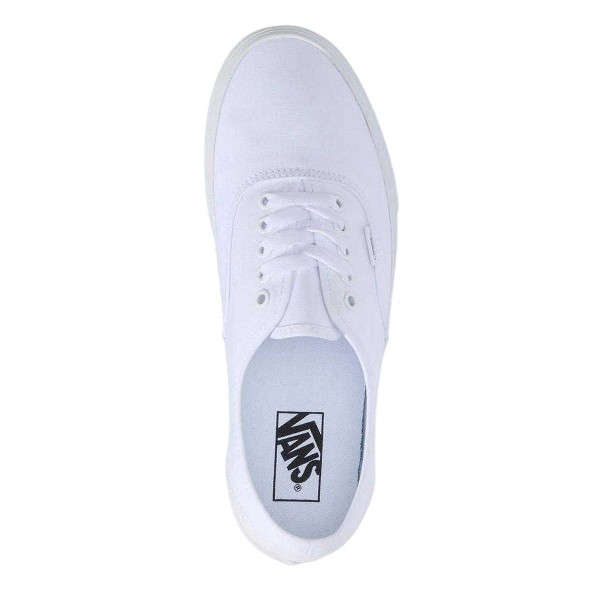 True White - Side - Vans Mens Authentic Canvas Trainers