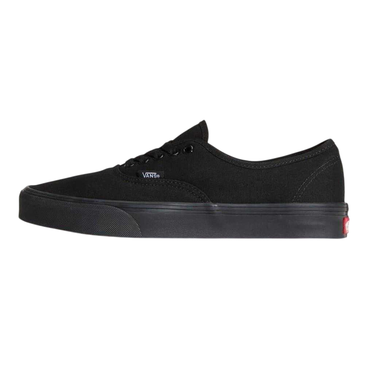 Black - Side - Vans Mens Authentic Canvas Trainers
