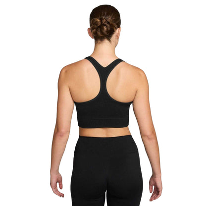 Black - Back - Nike Womens-Ladies Racerback Dri-FIT Cropped Tank Top