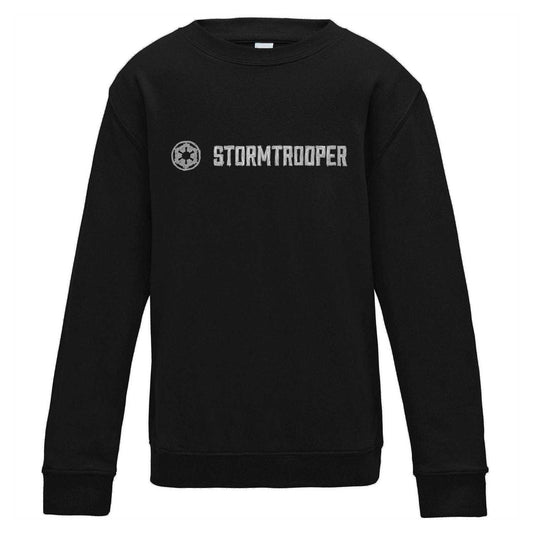 Black - Front - AWD Childrens-Kids Stormtrooper Star Wars Sweatshirt