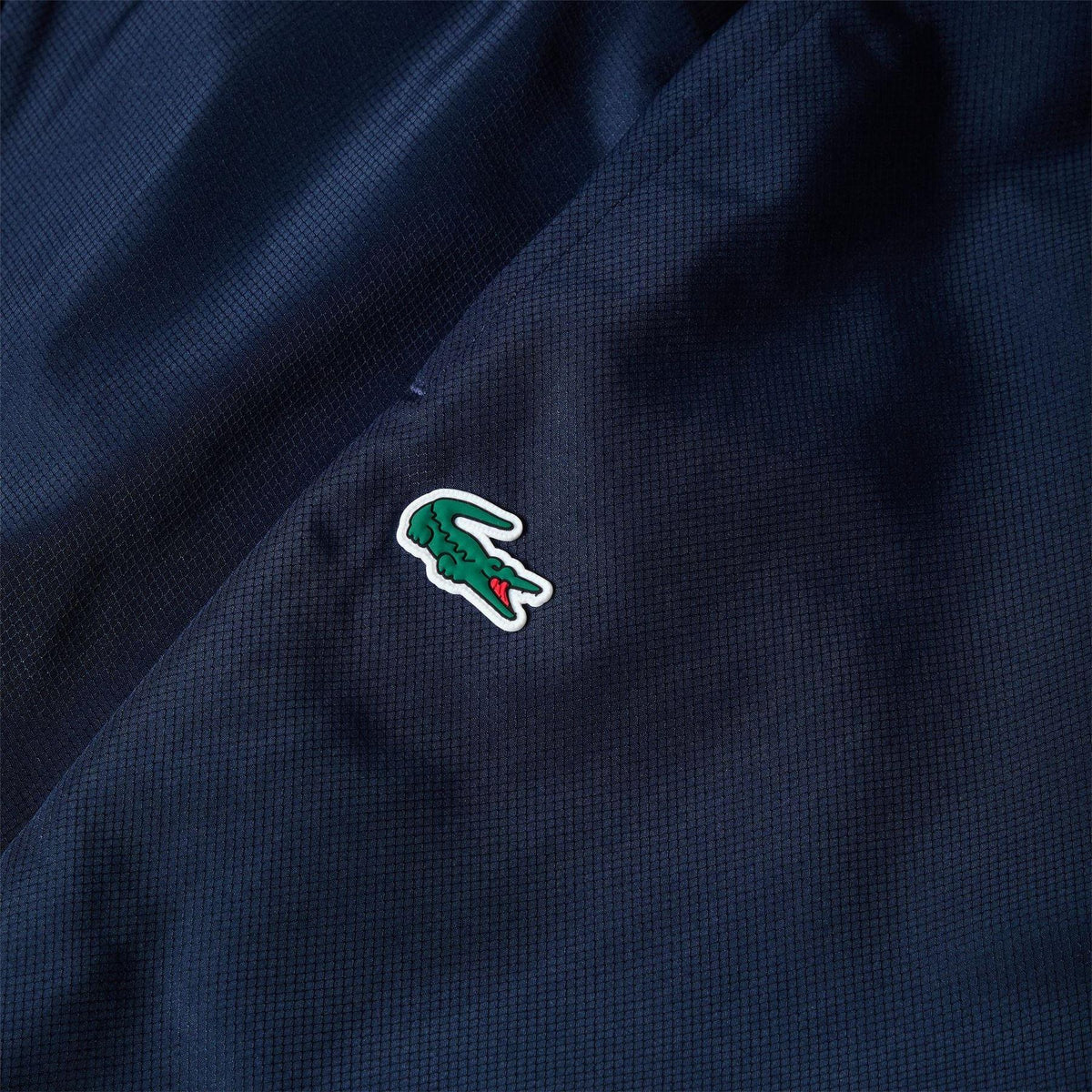 Navy - Side - Lacoste Mens Taffeta Logo Jogging Bottoms