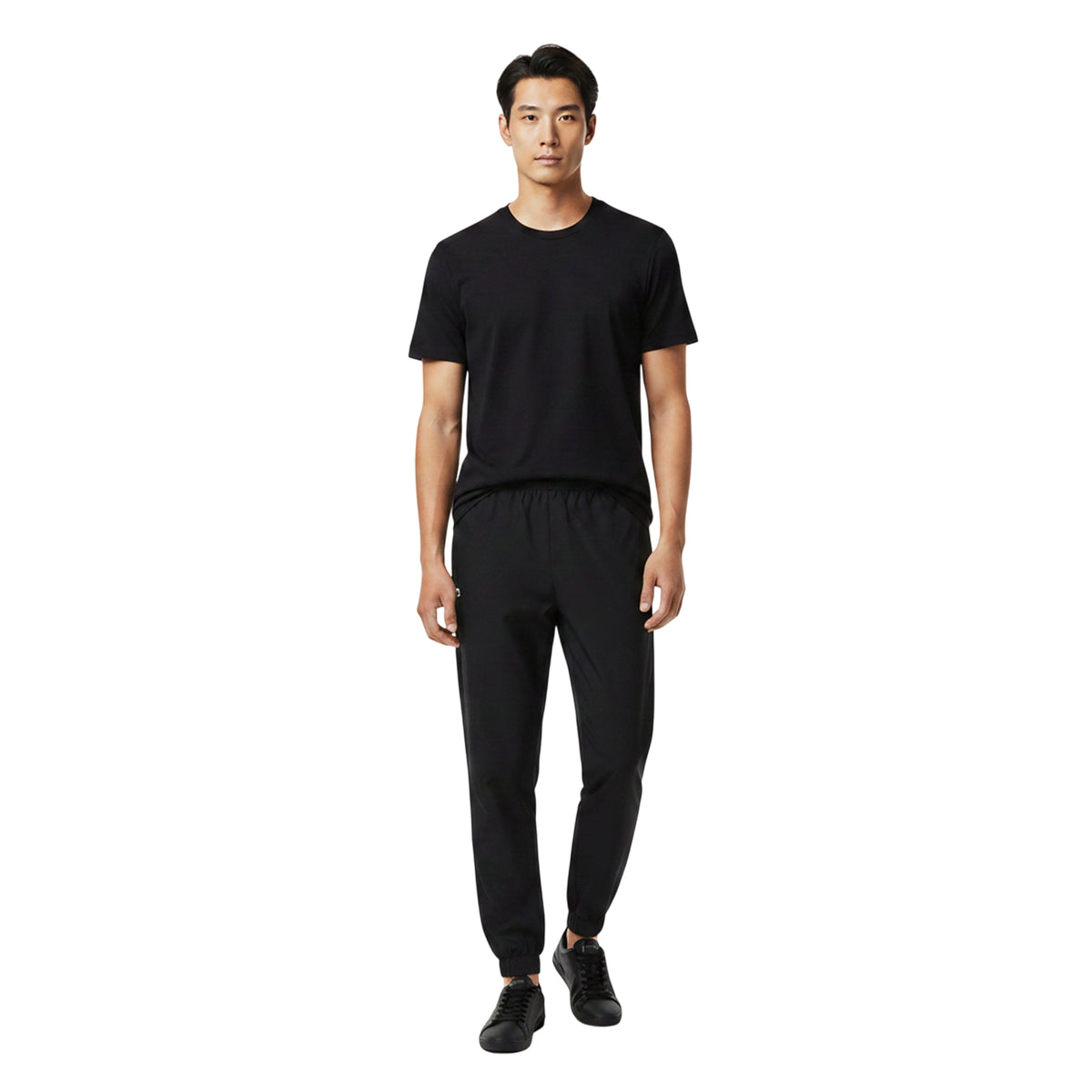 Black - Pack Shot - Lacoste Mens Taffeta Logo Jogging Bottoms