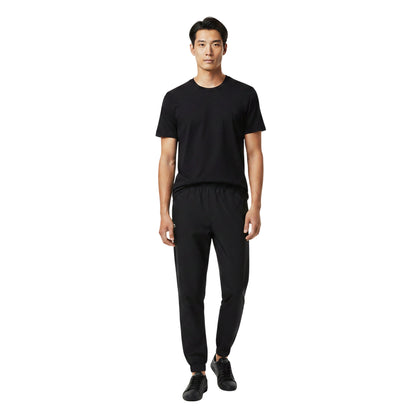 Black - Pack Shot - Lacoste Mens Taffeta Logo Jogging Bottoms