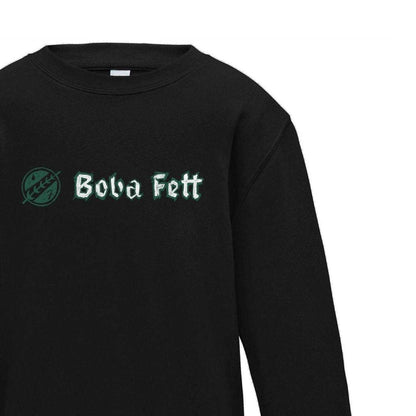Black - Side - AWD Childrens-Kids Boba Fett Star Wars Sweatshirt