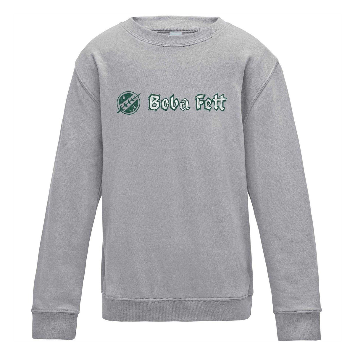 Grey - Front - AWD Childrens-Kids Boba Fett Star Wars Sweatshirt