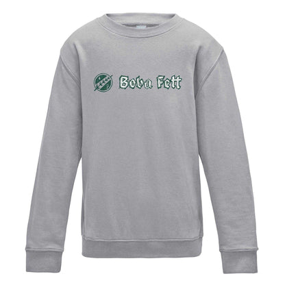 Grey - Front - AWD Childrens-Kids Boba Fett Star Wars Sweatshirt