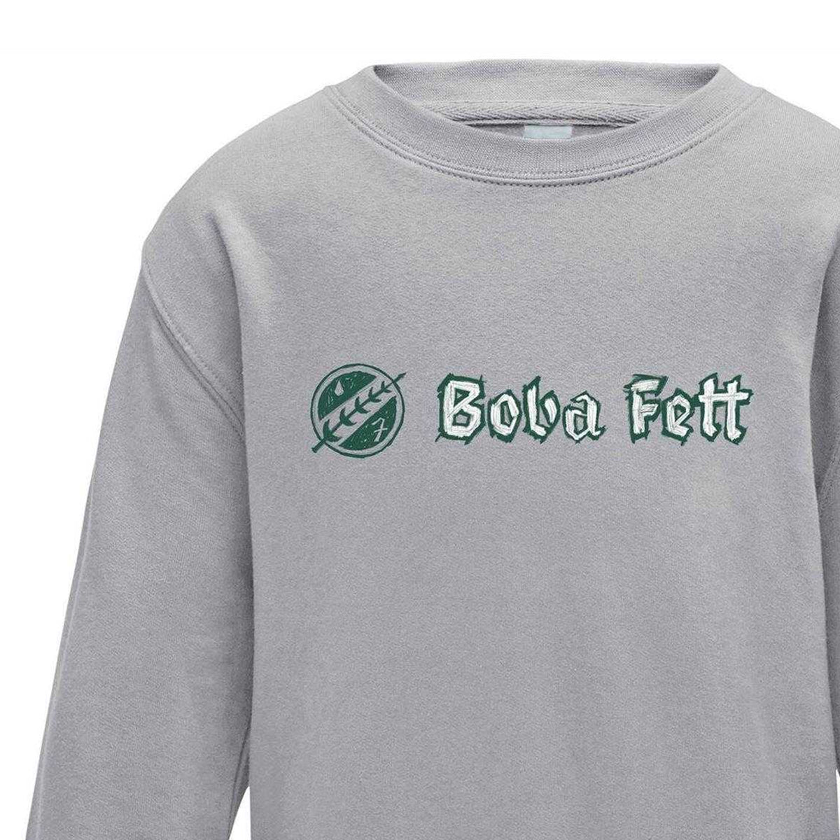 Grey - Side - AWD Childrens-Kids Boba Fett Star Wars Sweatshirt