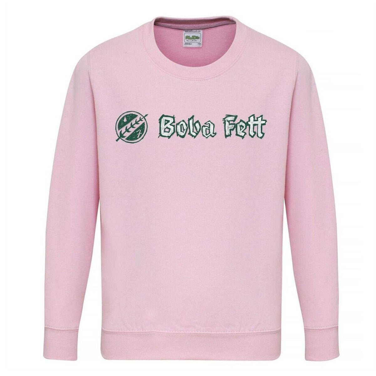 Pink - Front - AWD Childrens-Kids Boba Fett Star Wars Sweatshirt