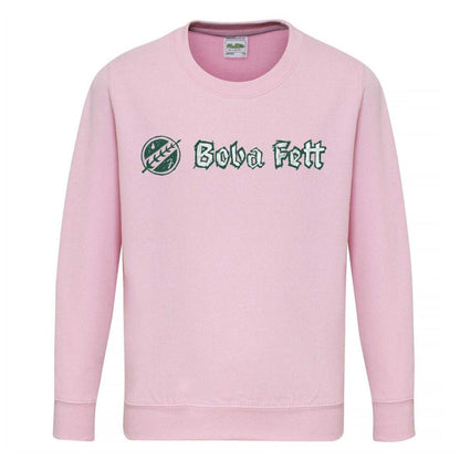 Pink - Front - AWD Childrens-Kids Boba Fett Star Wars Sweatshirt