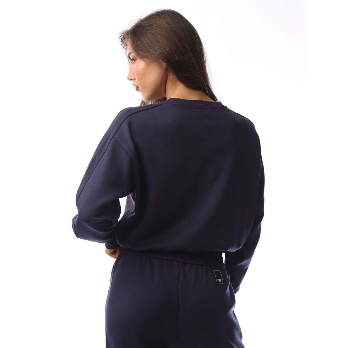Blue - Back - Emporio Armani Womens-Ladies Relaxed Fit Sweatshirt