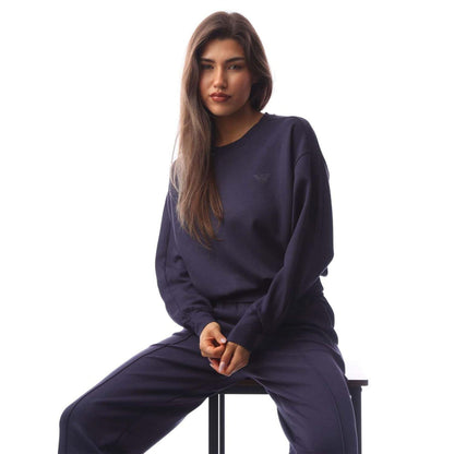 Blue - Lifestyle - Emporio Armani Womens-Ladies Relaxed Fit Sweatshirt