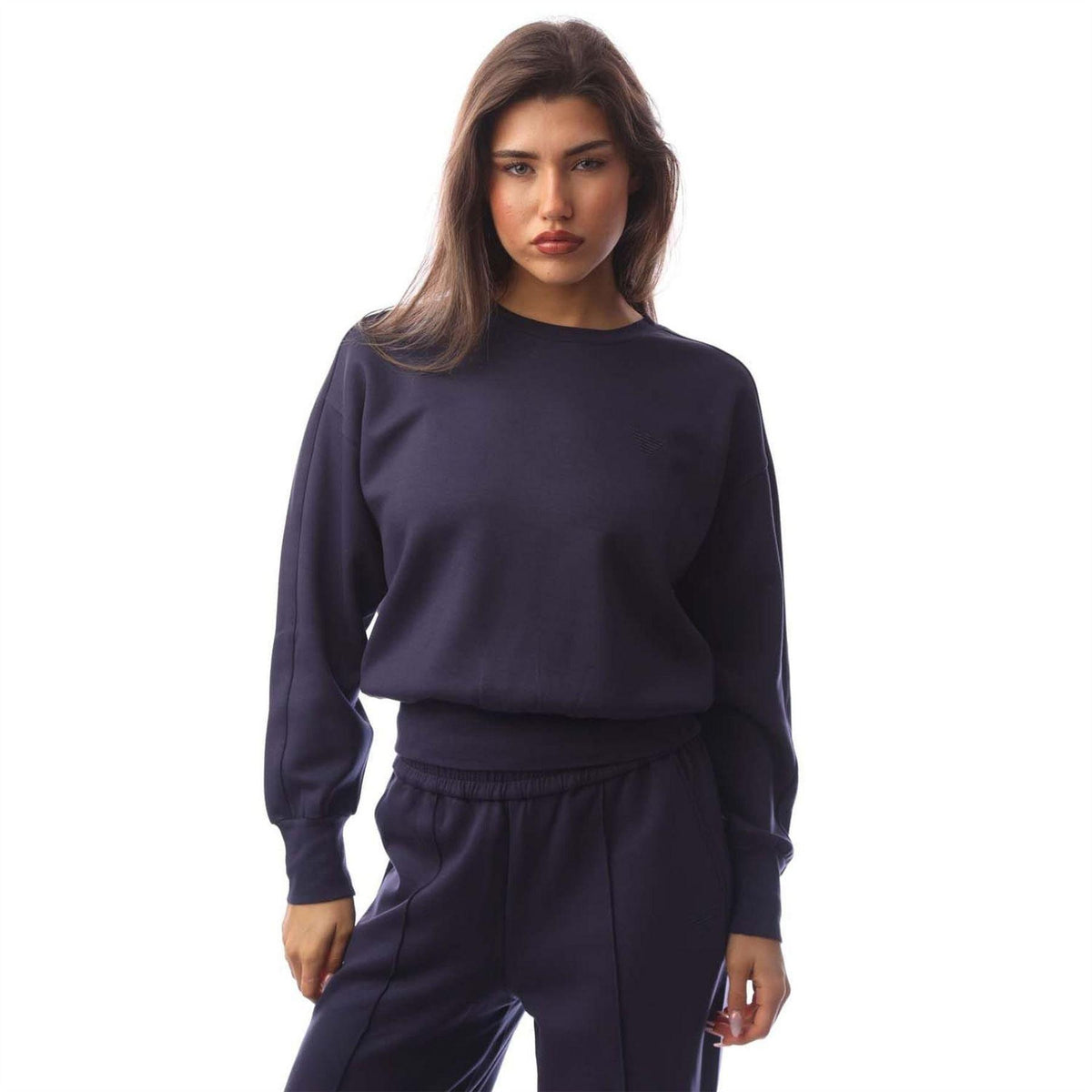 Blue - Front - Emporio Armani Womens-Ladies Relaxed Fit Sweatshirt