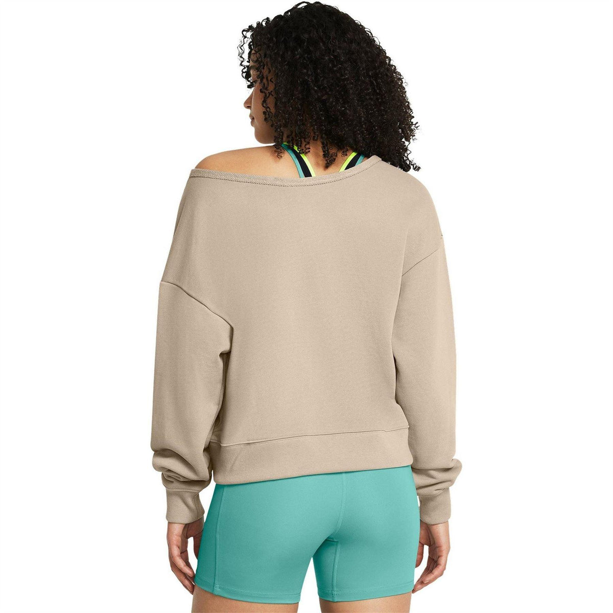 Brown - Pack Shot - Under Armour Womens-Ladies Project Rock Bull Skull French Terry Sweatshirt