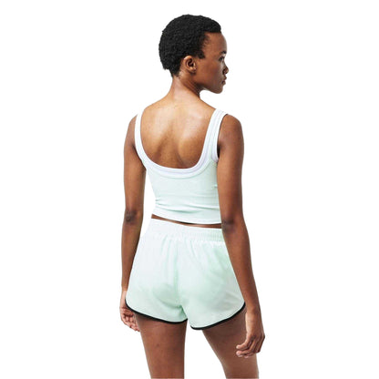 Mint Green-White - Pack Shot - PE Nation Womens-Ladies Rubberised Logo Layered Fitted Tank Top