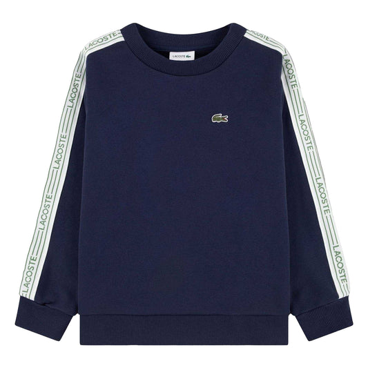 Marine Blue - Front - Lacoste Childrens-Kids Embroidered Logo Crew Neck Sweatshirt
