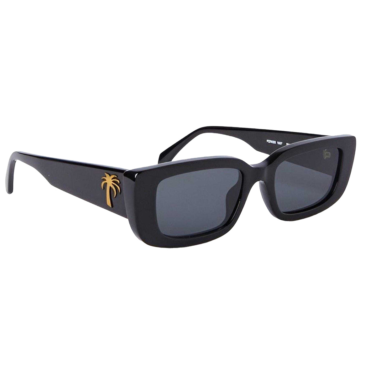 Black - Back - Palm Angels Mens Yosemite Rectangle Sunglasses